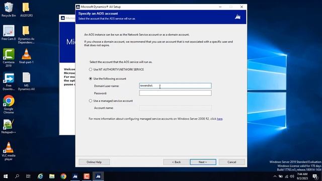 MS Dynamics AX 2012 R3 Installation from scratch :#Part -2 : domain user account & Components Instl
