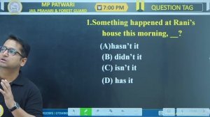 MP Patwari English Class | Questions Tags Practice Part - 2  | MP PATWARI ENGLISH | Class-23