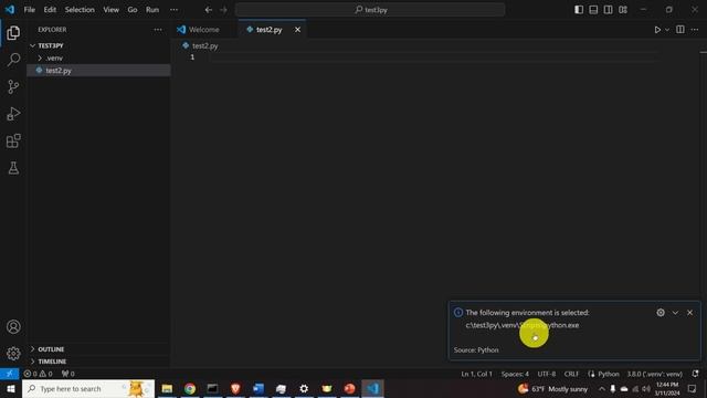 Python in VS Code (Windows): Install, Run, Debug, and Install Packages in Virtual Environment