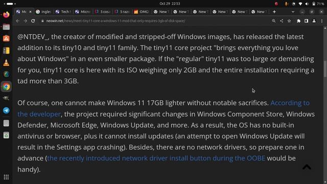 Meet tiny11 core, a Windows 11 mod that only requires 3GB of disk space
