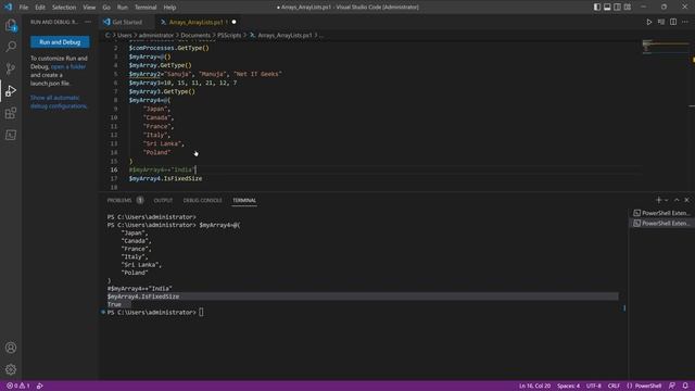 PowerShell 7 Tutorial 7: Introduction to Array and ArrayList