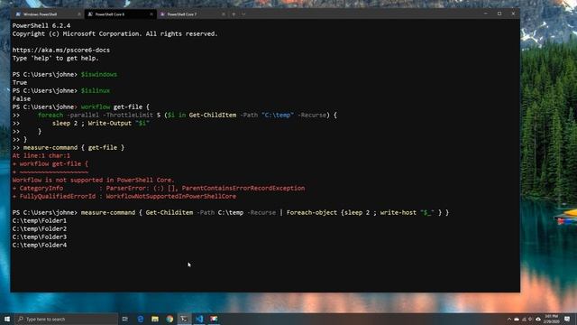 Powershell 7 vs 6.2 and 5.1