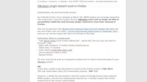 Hikvision WebComponents Plugin for WEB interface doesn't work - FIX