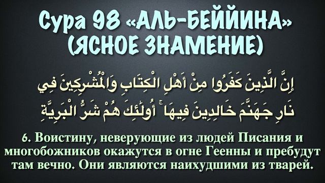 Сура 98 аль-Баййина (арабские и русские титры) - Мухаммад Люхайдан