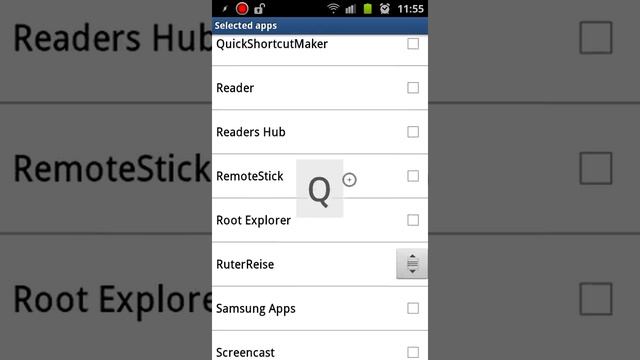 How to use special shortcuts in Android apps that only allow for app shortcuts