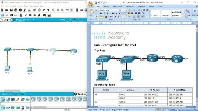 6.8.2 Lab - Configure NAT for IPv4 смотреть онлайн