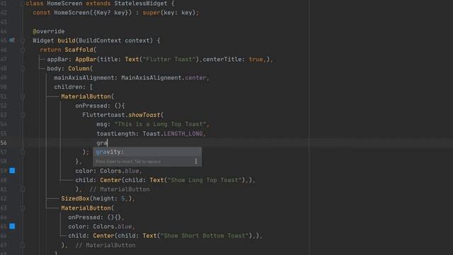 Toast (In app Notification) | Flutter