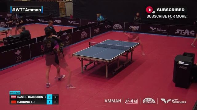 Daniel Habesohn vs Xu Haidong | MS R32 | WTT Contender Amman 2023 смотреть онлайн
