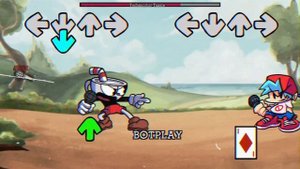 Friday Night Funkin' VS Indie Cross V1 FULL WEEK + Cutscenes & Ending (Cuphead) (FNF Mod)