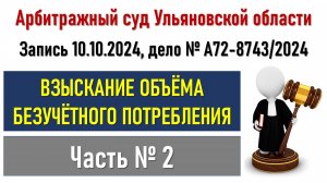 Заседание в Арбитражном суде Ульяновской области Часть 2