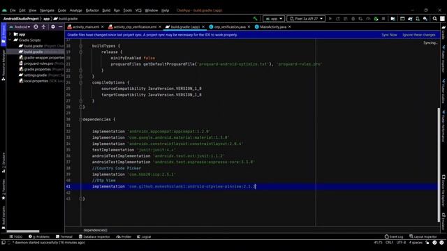 OTP Verification Screen UI Design Using Country Code Picker In Android Studio | PART-2
