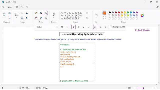 Operating Systems: Lecture #5: User and Operating System Interface