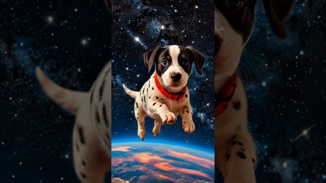 puppy in space