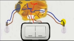 ✅#Выключатель 2х.клавишный.Как подключить.Switch 2connection.