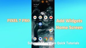 How to Add Or Remove Home Screen Widgets in GOOGLE Pixel 7 Pro - Manage Widgets {Android 13}