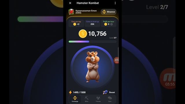 hamster Kombot Mining | Telegram BOT Mining | Free Earning | Same NOT Coin #income #viral