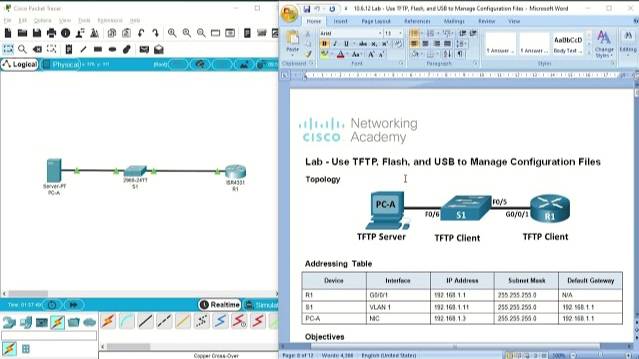10.6.12 Lab - Use TFTP, Flash, and USB to Manage Configuration Files смотреть онлайн