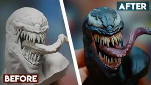 Рисуем "Веном" из фильма "Человек-паук против Венома" Sideshow - за кулисами