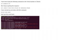 Ubuntu: ssh: connect to host 10.0.2.15 port 22: Connection refused