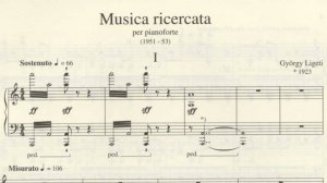 Дьёрдь Лигети / György Ligeti - Musica ricercata, №1