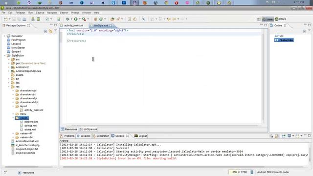 #android #androidtutorial Android Tutorials Lesson 6   Style using xml