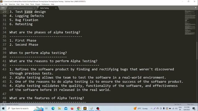 QA manual testing tutorial for beginners | alpha testing in software testing | Software Engineering