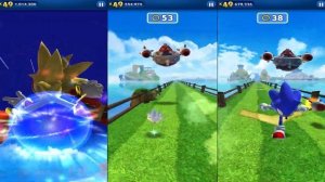 Sonic Dash - Giant Sonic vs Hyper Sonic vs Giant Super Shadow - All Characters Unlocked Run Gamepla