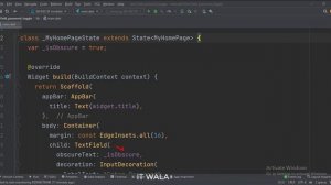FLUTTER ANDROID -  TEXT FIELD PASSWORD TOGGLE || OBSCURE TEXT || TUTORIAL