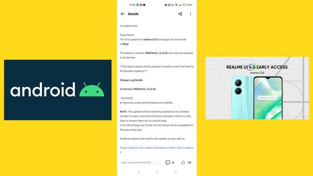 Realme C33 New Software Update May 2023/Realme c33 UI 4.0 Update & android 13 update/New Features