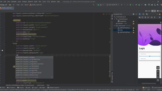 Modern Login Screen design || Android UI || in Android Studio 2022 || Speed Code