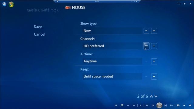 Windows Media Center - Setting A TV Series To Record