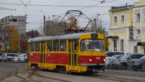 Трамвай Tatra T3SU-1108. Покатушки по Барнаулу.