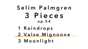 Selim Palmgren 3 Pieces op.54