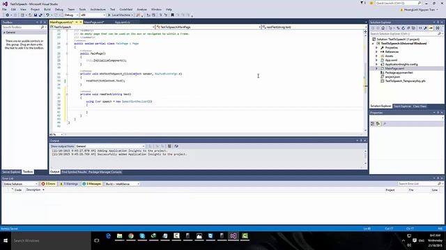 Windows 10 Universal Apps - Text To Speech