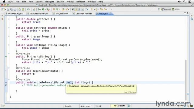 05 02 detailview Android SDK Local Data Storage