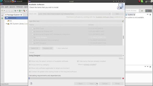 Установка плагина для графической разработки в Eclipse | Install gui plugin in Eclipse смотреть онлайн