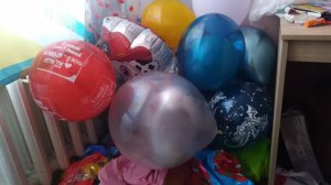 Серебряный шарик-сердечко внутри прозрачного шарика