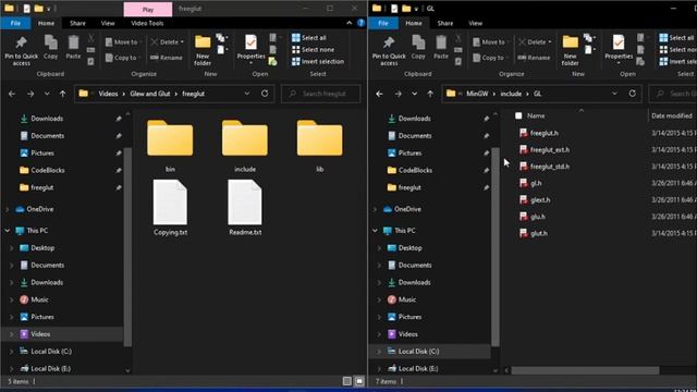 Install and Configure OpenGL GLUT / freeGLUT on  DevC++  and CodeBlock-C ++