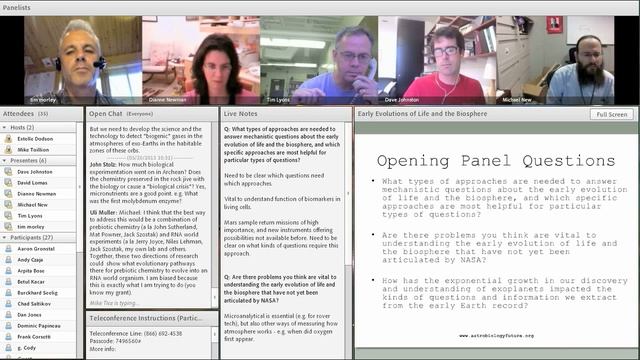Astrobiology Roadmap 2013 - Early Evolution of Life May 20th