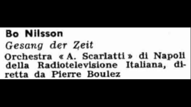 Bo Nilsson: Gesang von der Zeit - Boulez - Rai Napoli (1958) смотреть онлайн