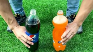 Coca-Cola Plus против Mentos с шариком, Фанту, Пепси, Монстра, Спрайт