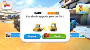 Disney Pixar Cars Fast as Lightning - Finn vs Sheriff, Carla, Chick Hicks