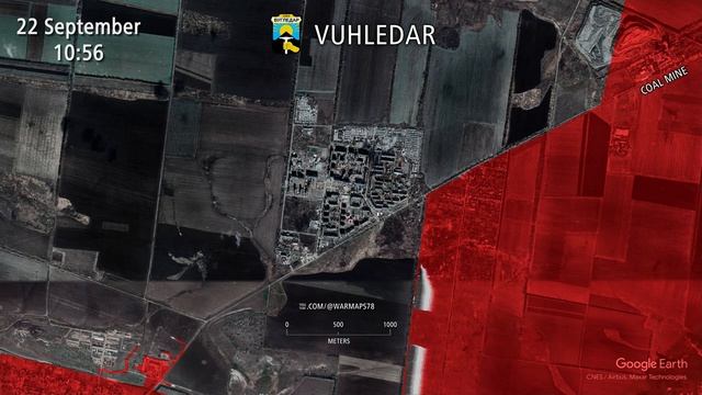 Освобождение Угледара на карте. 8 сентября по 1 октября смотреть онлайн