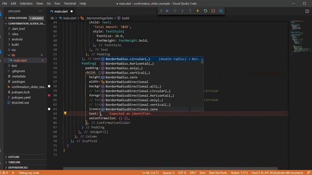 Flutter Widget | 82 | ConfirmationSlider [Slide to Confirm] Useful Widget in Flutter App| Speed Cod