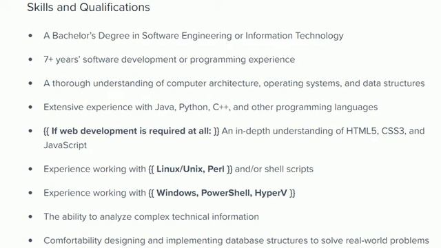 Software Developer Job Description or Resume | Software Developer Duties and Responsibilities Skill