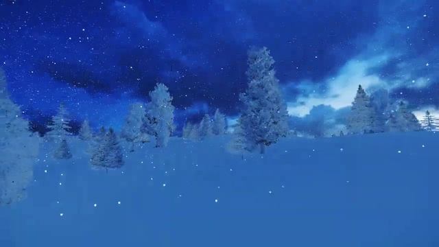 Зимний лес футаж