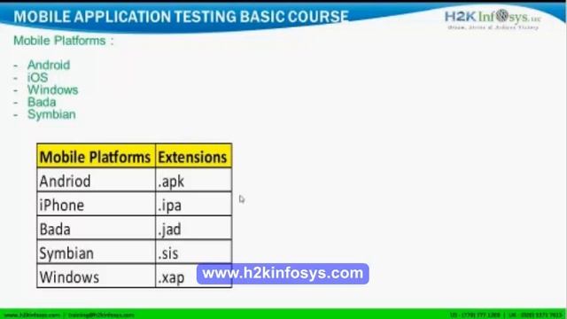 Mobile App Testing Training | Android Mobile App Testing.