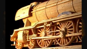 Паровозы из спичек, железная дорога, trains, steam locomotives made of matches, railway