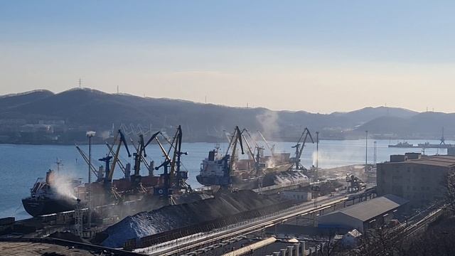 Пылеподавление пушками HKD V-575SS на угольном терминале , заказчик АО НМТП, г.Находка