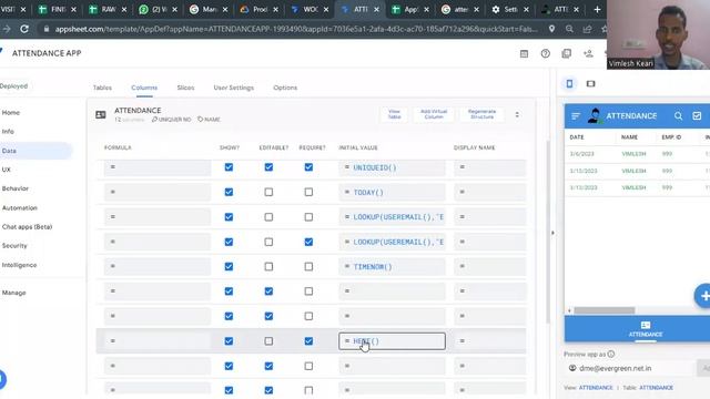 How To Make Attendance App With Location In AppSheet#attendance #appsheet #location#automation